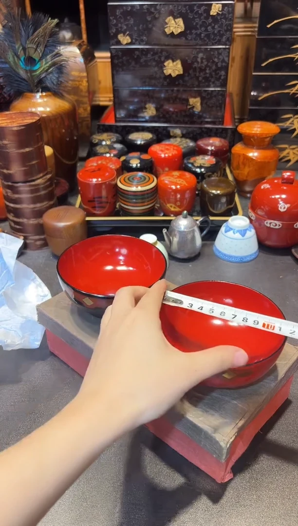 夫妇碗两只 大漆漆器大漆漆器大漆漆器
