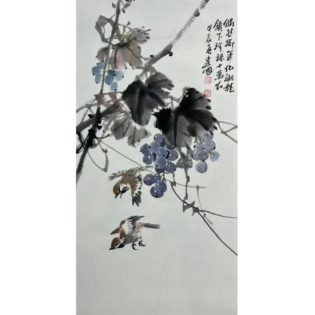 施老师写意花鸟国画作品