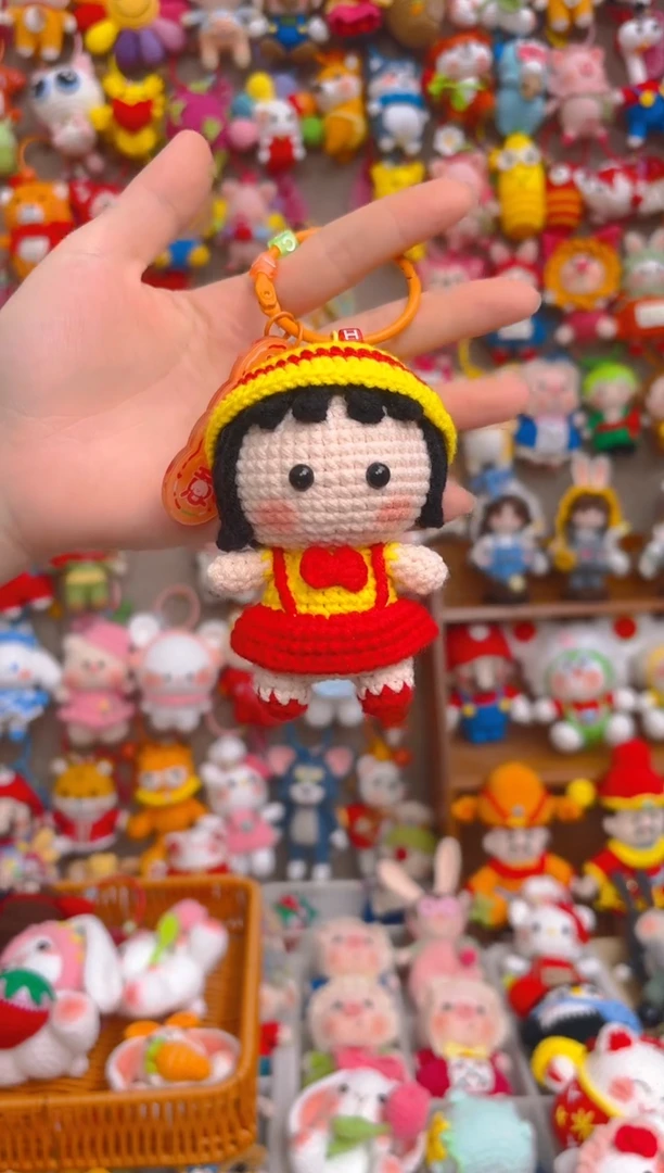 纯手工制作毛线钩织成品小丸子