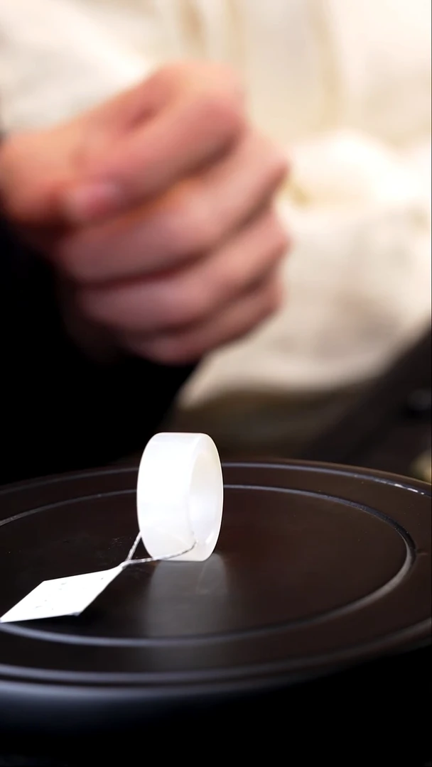 未镶嵌戒指和田玉冰白宽版指环15-16号