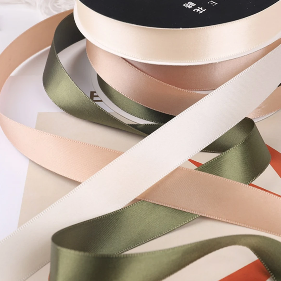 【V5】高密纯色双面涤纶丝带花束缎带织带花艺蝴蝶结绑带鲜花