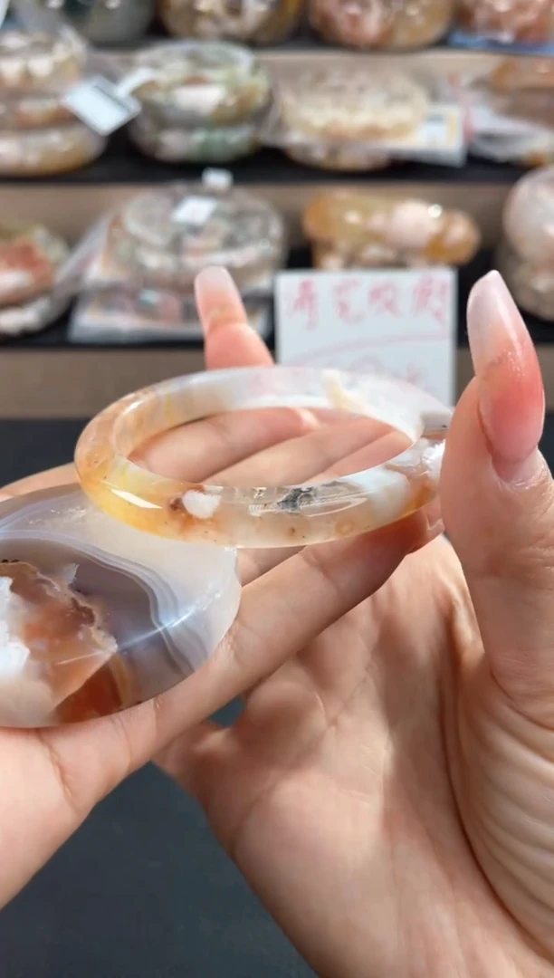 未镶嵌手镯石英质玉56（赠品镯心 不保证完美）