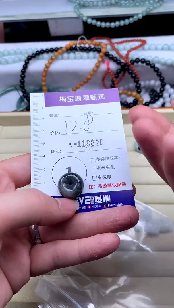 颈饰未镶嵌翡翠福利不退换，微瑕不影响佩戴介意勿拍！12.8