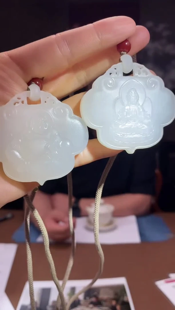 和田玉未镶嵌颈饰D156