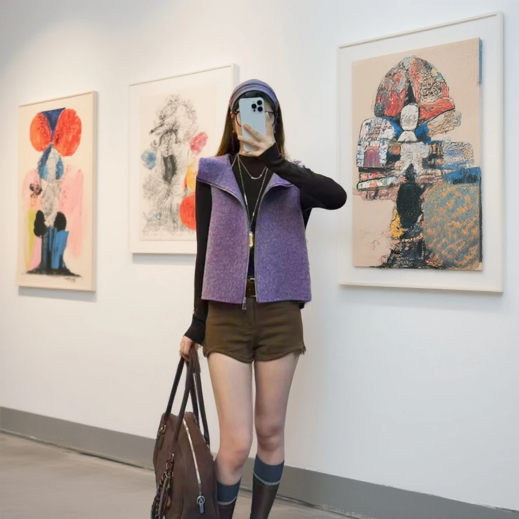 【格一专场专属】短款常规款厚款韩式毛呢马甲显瘦秋冬2659