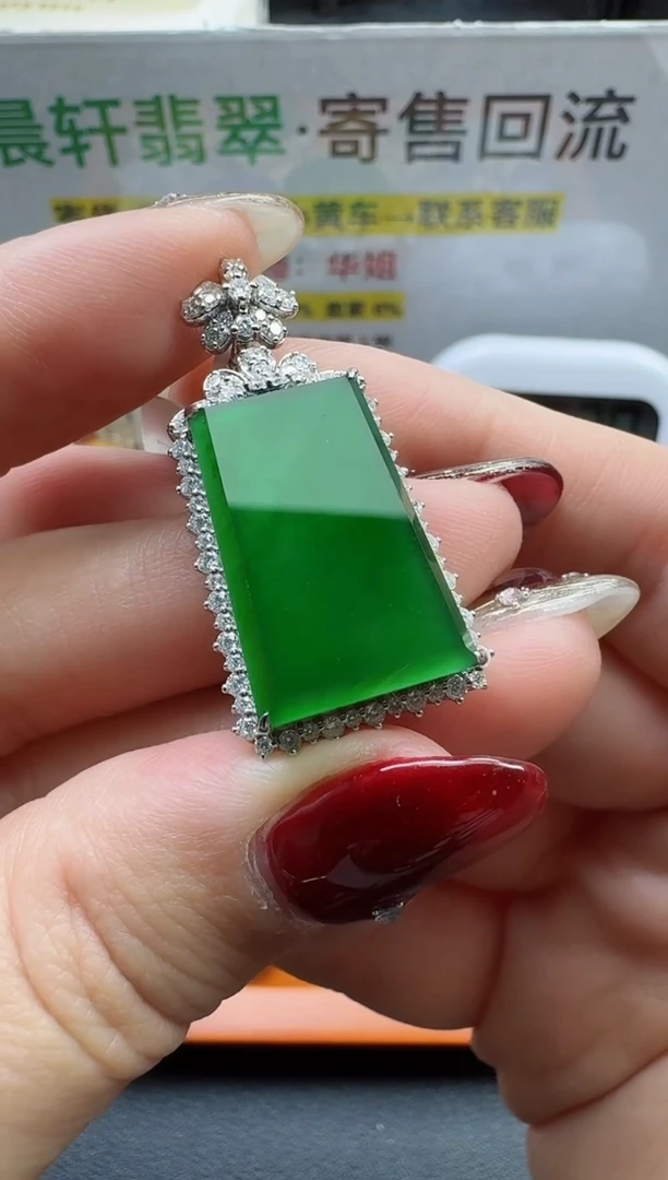 【闪购商品】翡翠颈饰18K金镶嵌寄售回流，不退不换