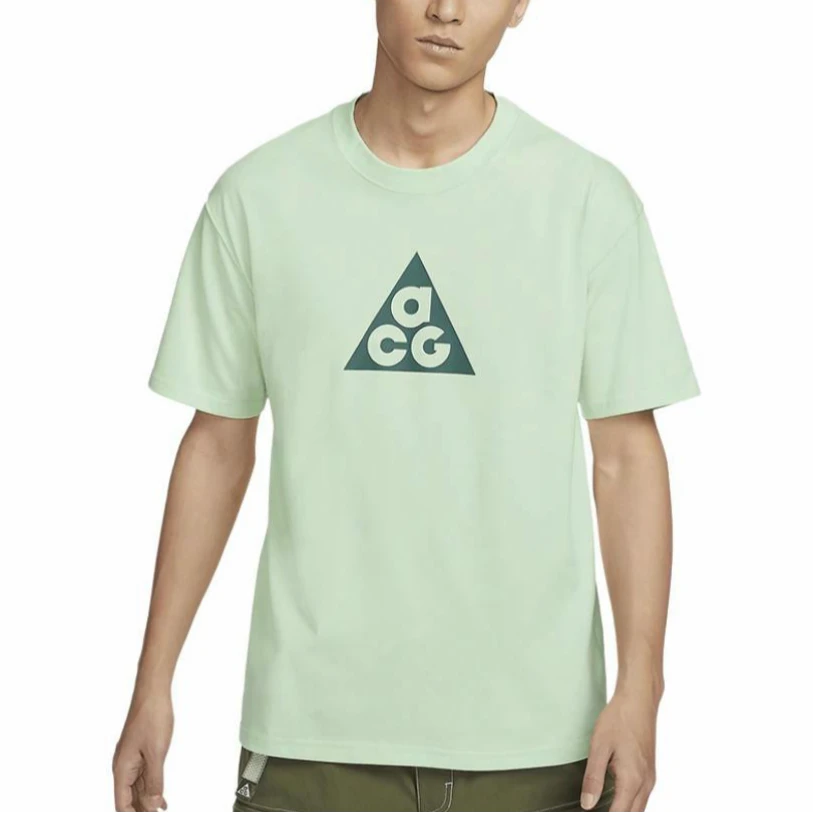 【专属】Nike ACG系列字母圆领休闲短袖T恤   绿色FQ3741-376