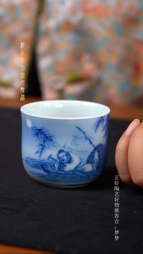 杯子陶景德镇手绘茶器