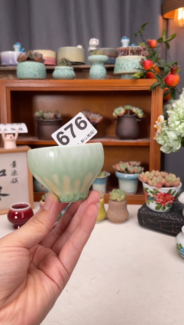 瓷片676知木小芳花盆