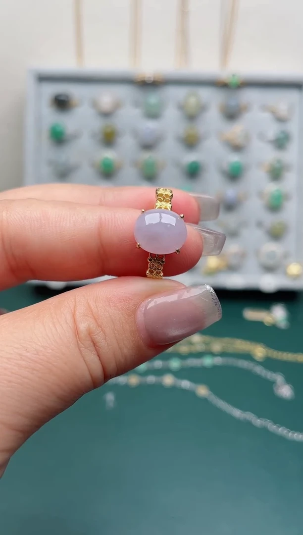 银S925镶嵌戒指翡翠.