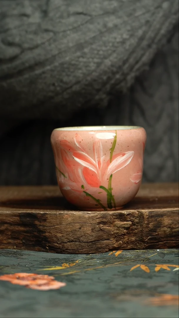 【闪购商品】杯釉下彩手工手绘同款陶器