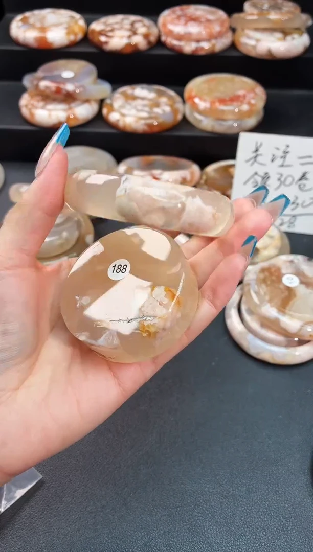 手镯玛瑙/玉髓未镶嵌石英质玉58圈55/56带(赠送镯心)