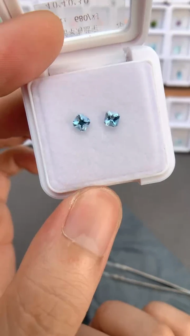 未镶嵌裸石定制海蓝宝石0.6ct