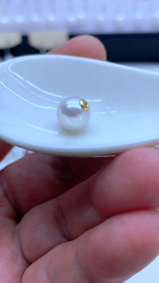 淡水珍珠银S925镶嵌吊坠(不含链)10-11