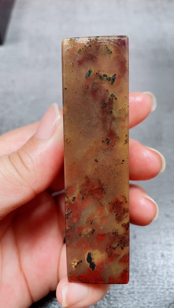 玉桂林鸡血玉素章--5