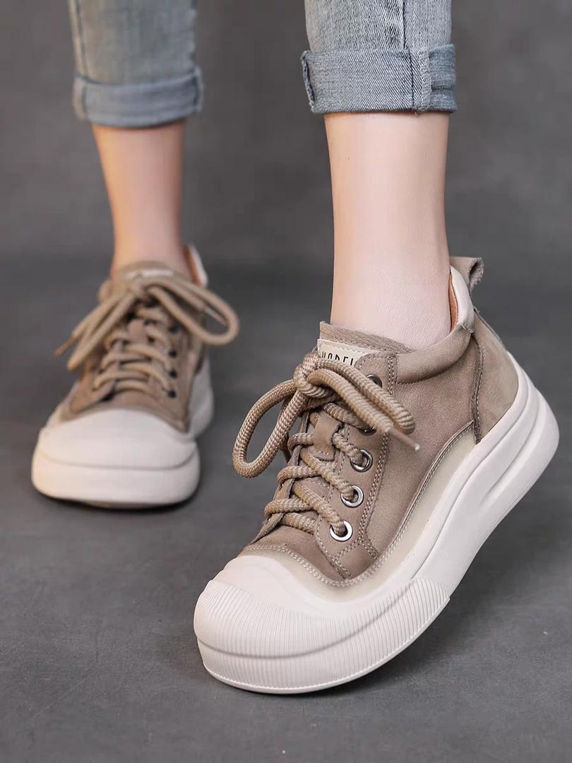 8999头层牛皮复古手工开口笑高帮板鞋