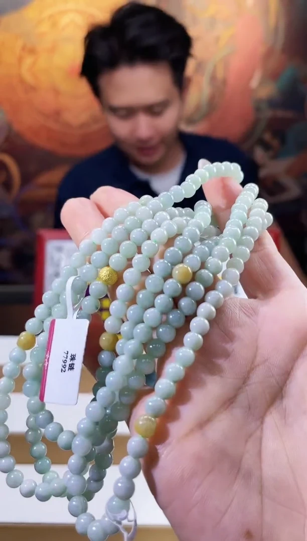 翡翠未镶嵌颈饰多样性发其一珠链23