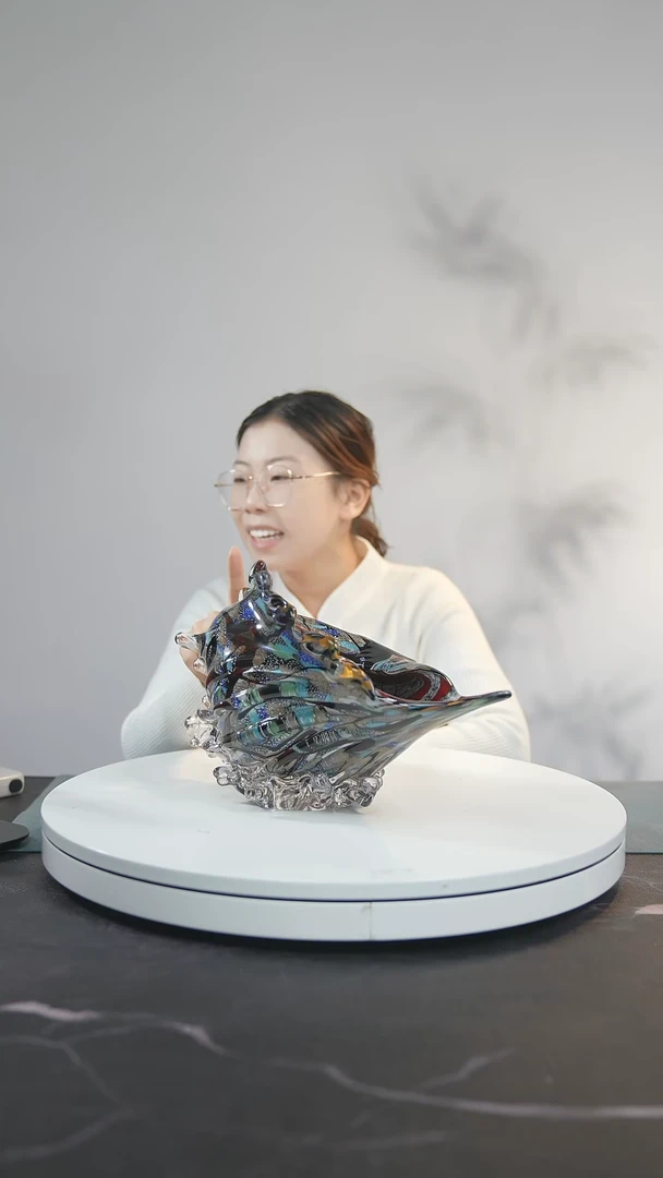 【闪购商品】琉璃手工艺品海螺摆件