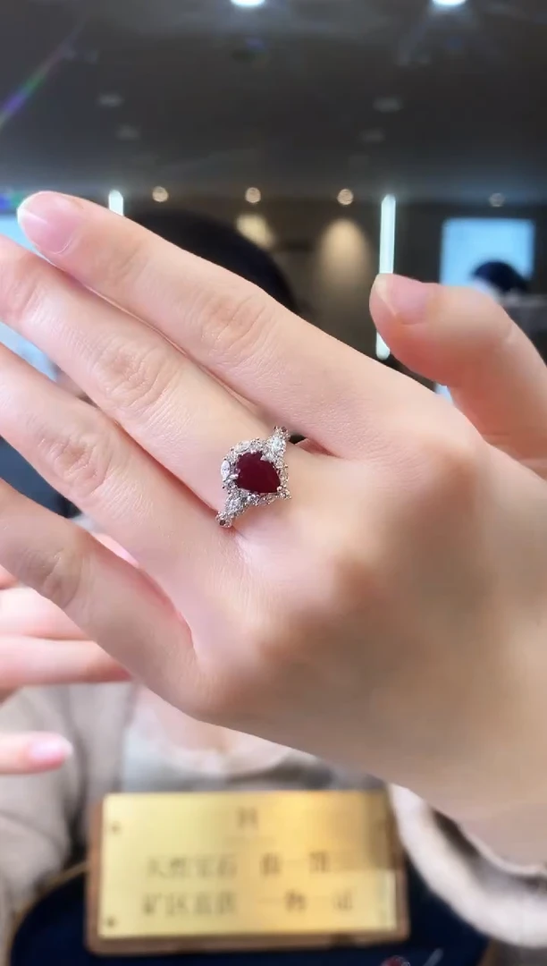 【闪购商品】红宝石戒指银S925镶嵌09