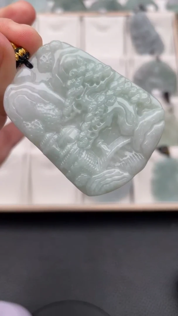 颈饰未镶嵌翡翠天然缅甸翡翠A货474