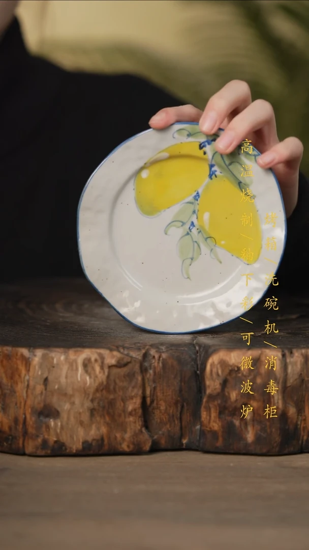 瓷片景德镇高温釉下彩可微波烤箱洗碗机