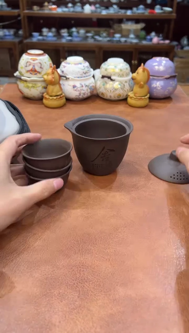 真的很便宜会开片的旅行茶具