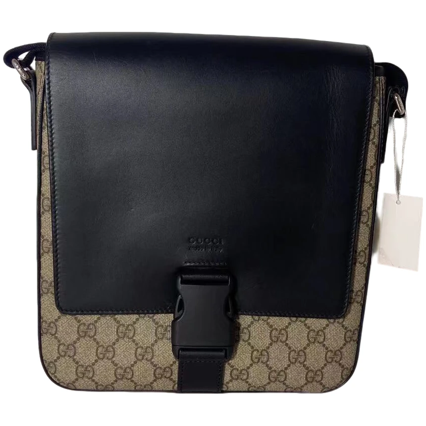 95新 GUCCI/古驰 单扣翻盖斜挎包/077