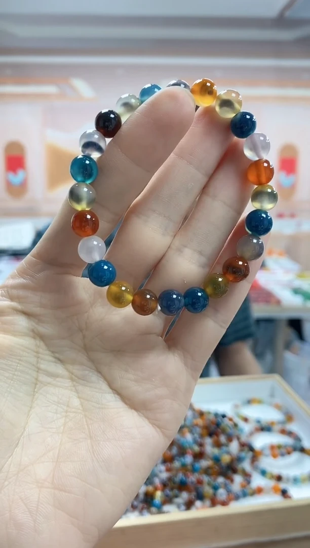 未镶嵌手串玛瑙/玉髓多宝糖果玛瑙手串尺寸8mm