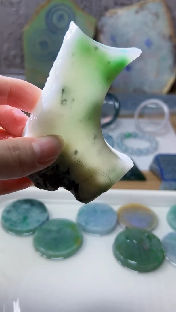 裸石翡翠天然翡翠A货石 南 982