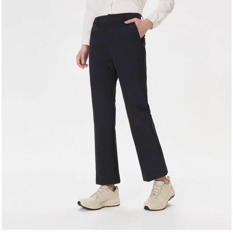 两颗女士微喇商务通勤弹力户外运动长裤