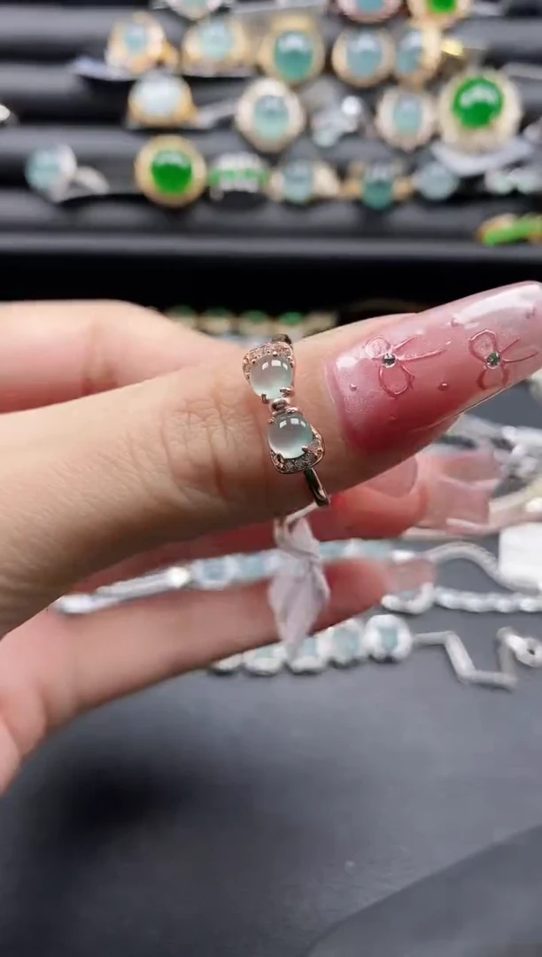 【闪购商品】翡翠戒指银S925镶嵌11111-