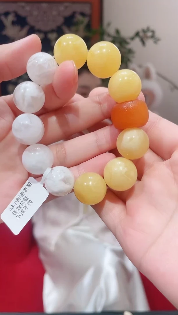 未镶嵌蜜蜡手链蜜蜡