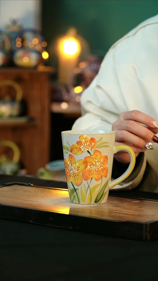 【闪购商品】杯手绘心瓷陶瓷浮力