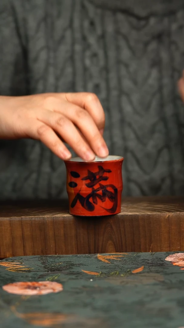 杯釉下彩手工手绘同款陶器