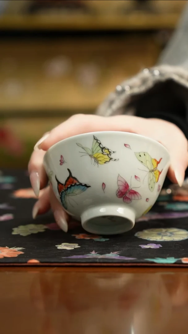 杯景德镇陶瓷杯碗柴烧多人