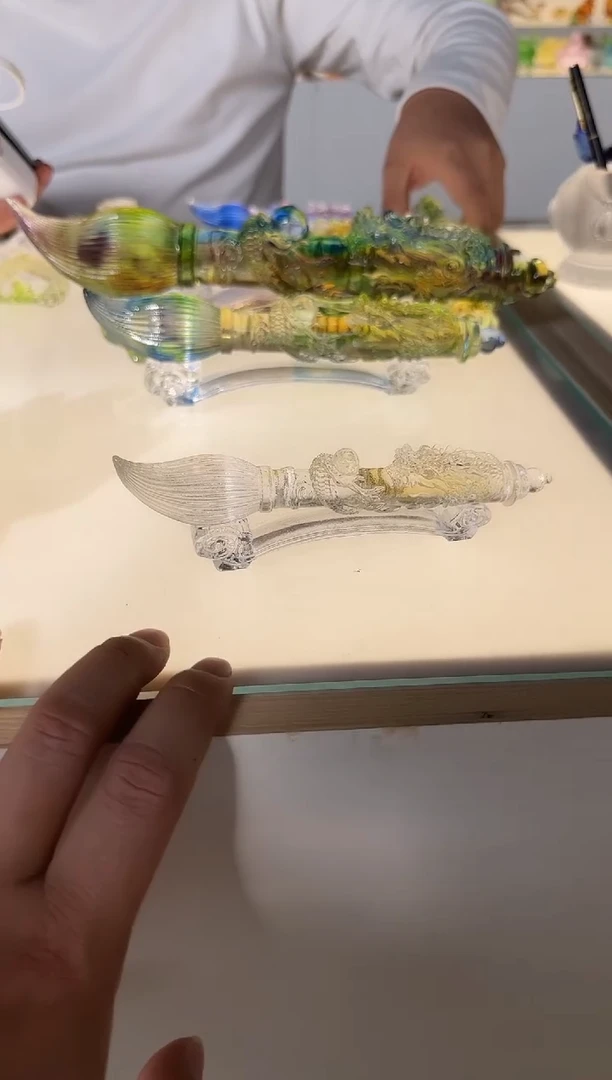 手工艺品琉璃古法琉璃文昌笔15厘米