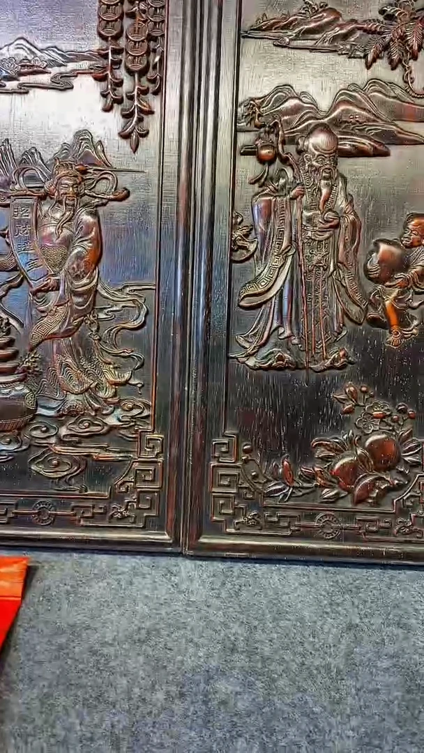 木紫檀雕刻板一物一拍