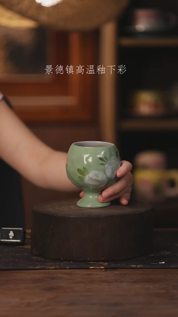 陶瓷景德镇高温釉下手绘陶瓷607
