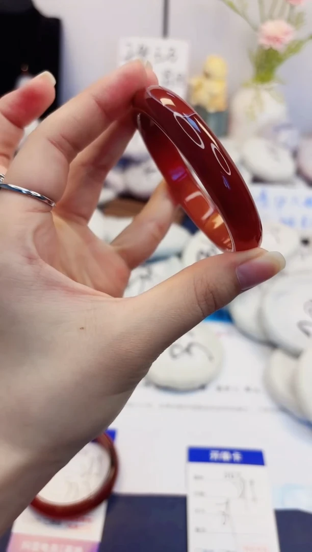 【闪购商品】石英质玉手镯未镶嵌307-玛瑙-圈口59