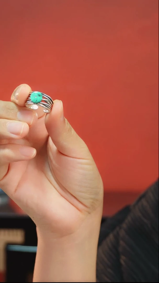 未镶嵌绿松石戒指戒指