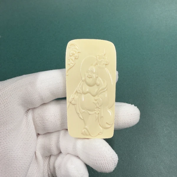 E6490天然猛犸牙雕刻牌 支持鉴定 假一罚四