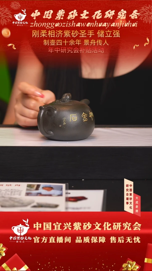 茶壶紫砂133号储立强 君子兰 260cc左右