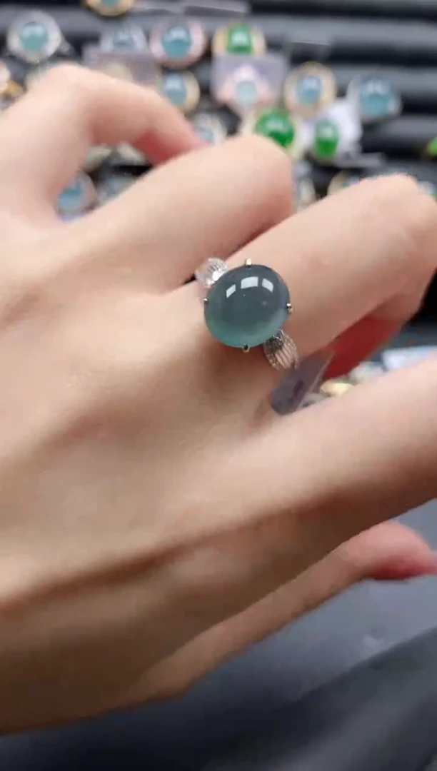 【闪购商品】翡翠戒指银S925镶嵌11111