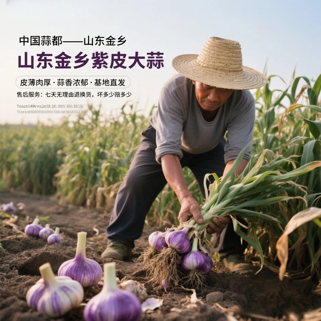 【孟书记专属】山东金乡紫皮鲜蒜现挖现发