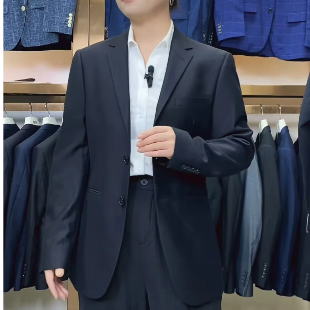 剪标男士正装西装小码男装西服黑色修身商务职业新郎伴郎0009