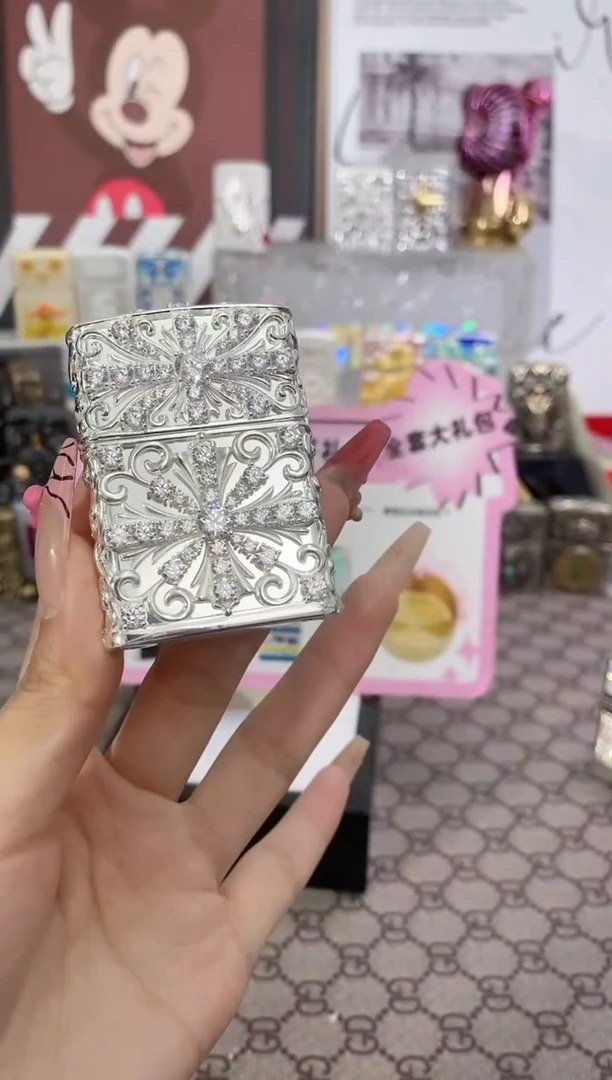 铜纯银克罗心zippo