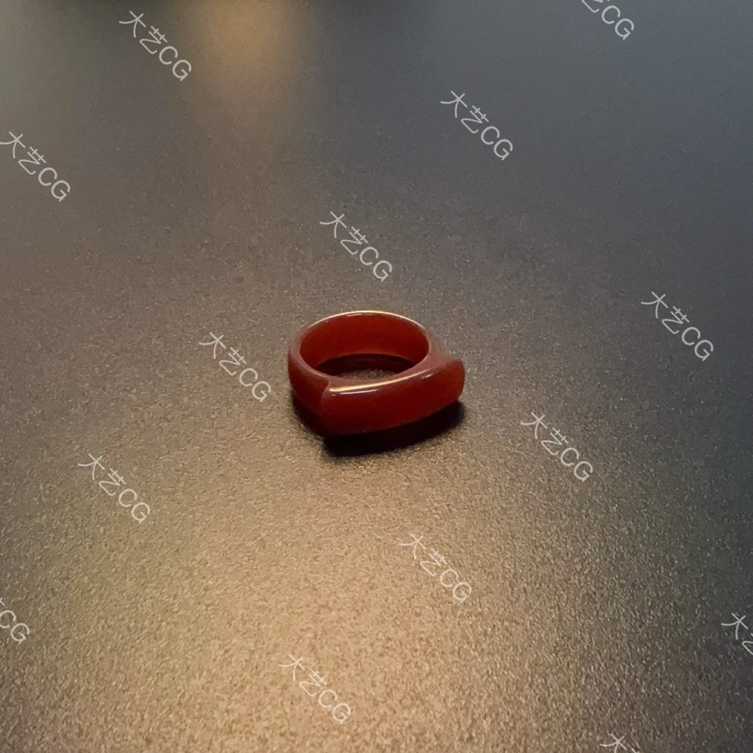 非金属仿水晶戒指 红色戒指新中式国风指环RIGlc 0419