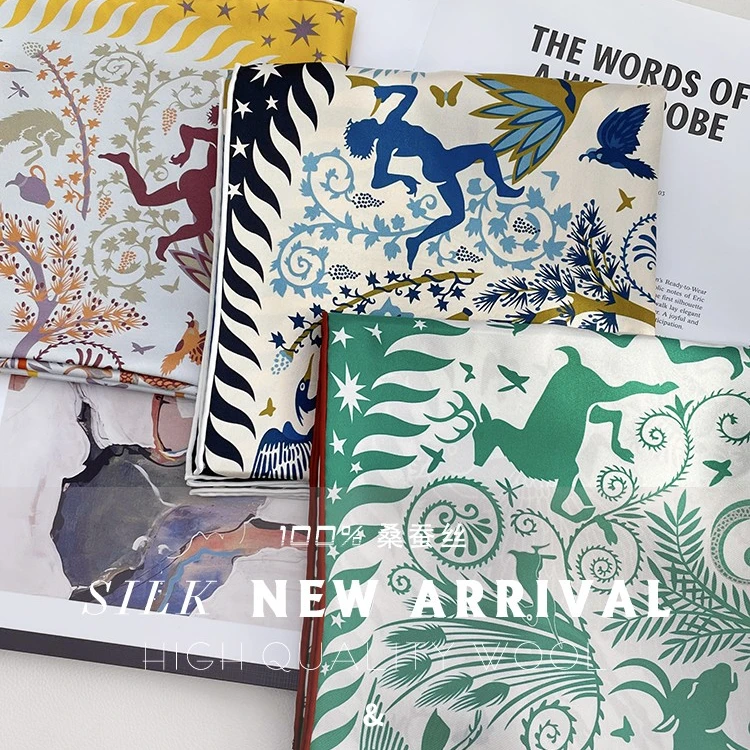 「俄耳普斯」 90*90cm18姆米斜纹100%真丝桑蚕丝方巾