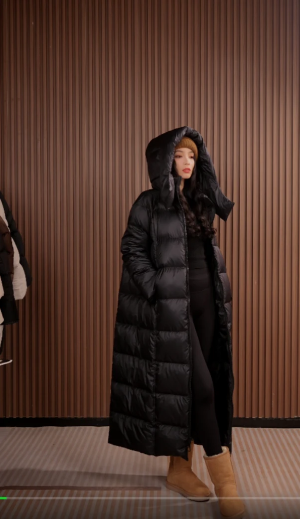 【清仓】长款冬季保暖大被子泡芙连帽宽松加厚潮流羽绒服89004mg