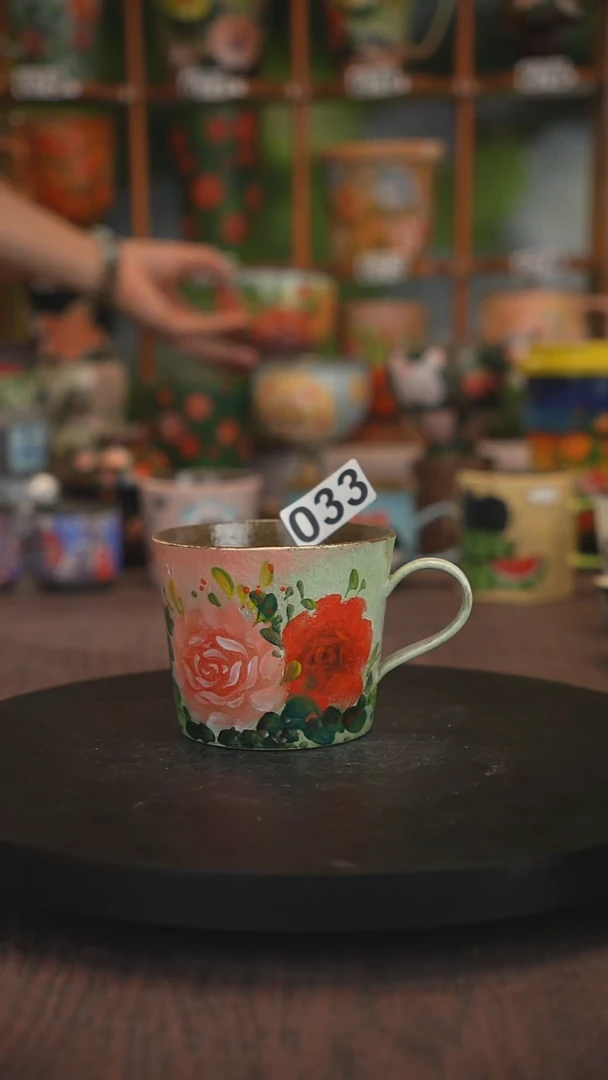 紫砂油画手绘釉下彩033